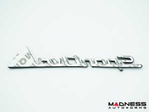 Alfa Romeo Emblems + Badges + Wheel Caps Kit - Black - "Alfa Romeo" + "Sportiva" Emblems + 2 AR Badges + 4 Center Caps